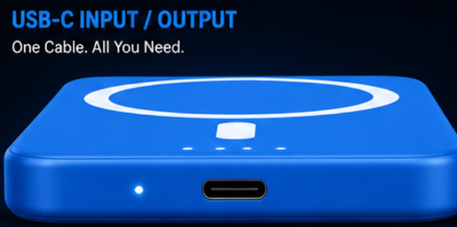 "BluePulse" Magnetic Powerbank